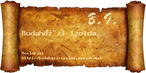 Budaházi Izolda névjegykártya